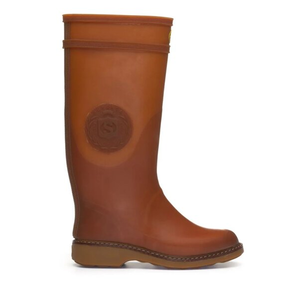 Vintage Superga -- 2038 RBRU Wellington Rubber Boots in Caramel Brown -- Size 7 - Picture 1 of 6